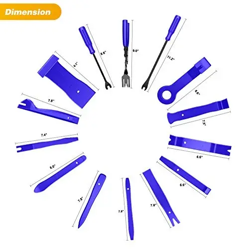 GOOACC - GRC-49 19Pcs Trim Removal Tool Set & Clip Plier Upholstery Remover Nylon Car Panel Removal Set with Portable Storage Bag - 2
