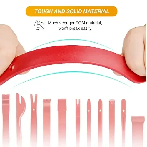 GOOACC Nylon Bumper Fastener Rivet Clips Car Clip Panel Audio Video Dashboard Dismantle Kits Installer Removal Tool (13PCS Trim Removal Tool Set) - 5