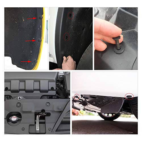 GOOACC Universal Plastik Fender Kliplari, 200 Dona Push Bumper Fastener Perchin Kliplari 6 O'lchamda Avto Korpus Tutgic Kliplari Bumperlar, GM, Ford va Ch Uchun Avto Fender Almashtirish - 6