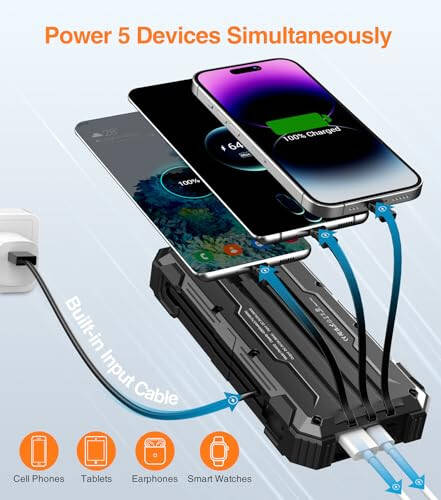 GOODaaa Quyosh Energiyasi Power Bank Plus 42800mAh Quyosh Zaryadlovchi Simsiz Zaryadlovchi - 3