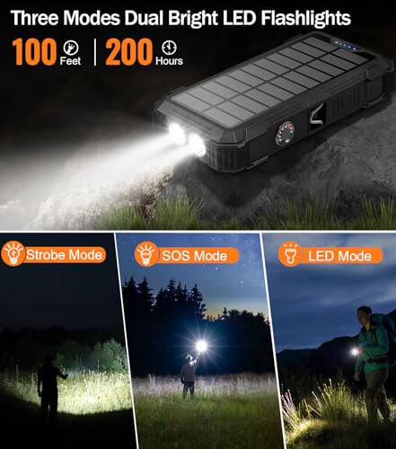 GOODaaa Solar Power Bank Plus 42800mAh Solar Charger Wireless Charger - 7