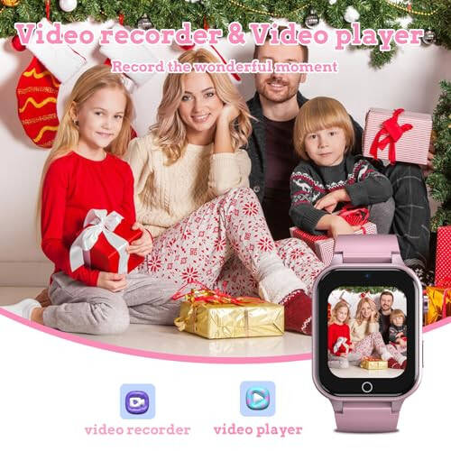 Goodatech Smart Watch for Kids 4-12 Years Boys Girls, 26 Puzzle Games, HD Camera, Video Music Player, Pedometer, Flashlight, Calendar, Alarm Clock, Aluminum Case, Sport Band (Pink) - 5