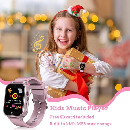 Goodatech Smart Watch for Kids 4-12 Years Boys Girls, 26 Puzzle Games, HD Camera, Video Music Player, Pedometer, Flashlight, Calendar, Alarm Clock, Aluminum Case, Sport Band (Pink) - 8