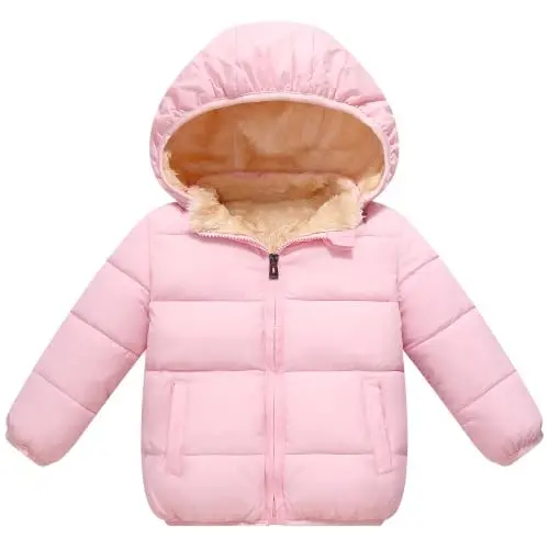 GOODKIDS Baby Girls Boys' Winter Fleece Jackets with Hooded Toddler Warm Lined Coat Outer Clothing 1-6 Years - 1