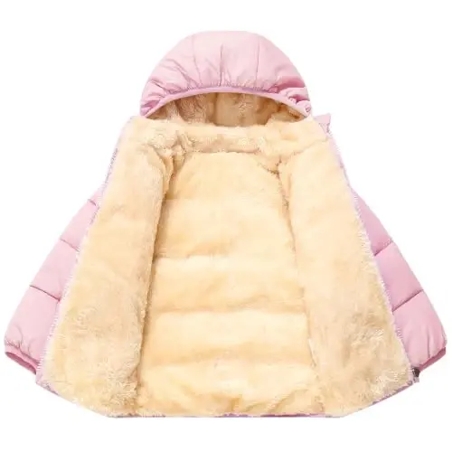 GOODKIDS Baby Girls Boys' Winter Fleece Jackets with Hooded Toddler Warm Lined Coat Outer Clothing 1-6 Years - 5