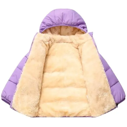 GOODKIDS Baby Girls Boys' Winter Fleece Jackets with Hooded Toddler Warm Lined Coat Outer Clothing 1-6 Years - 4