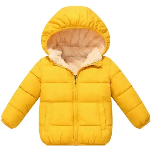 GOODKIDS Baby Girls Boys' Winter Fleece Jackets with Hooded Toddler Warm Lined Coat Outer Clothing 1-6 Years - 1