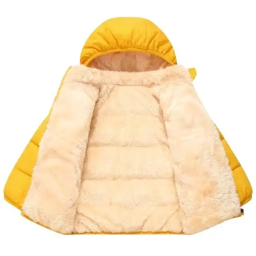 GOODKIDS Baby Girls Boys' Winter Fleece Jackets with Hooded Toddler Warm Lined Coat Outer Clothing 1-6 Years - 4