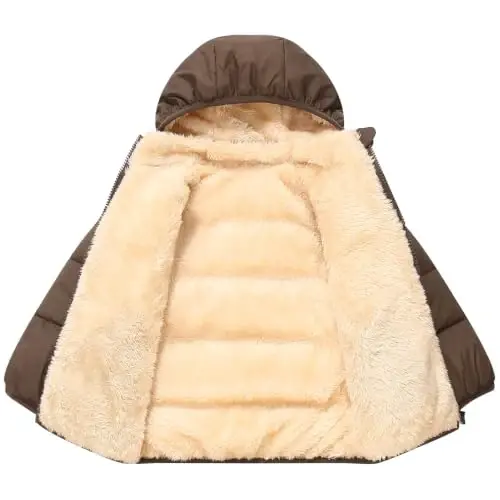 GOODKIDS Baby Girls Boys' Winter Fleece Jackets with Hooded Toddler Warm Lined Coat Outer Clothing 1-6 Years - 4