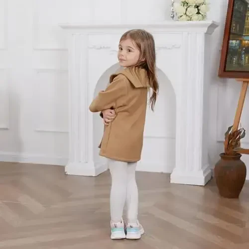 Goodplayer Baby Boy Girl Coat Toddler Pea Coat Fall Winter Jacket Outerwear for Baby Buttons Coat Clothes - 3