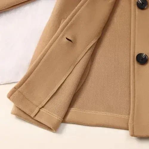 Goodplayer Baby Boy Girl Coat Toddler Pea Coat Fall Winter Jacket Outerwear for Baby Buttons Coat Clothes - 6