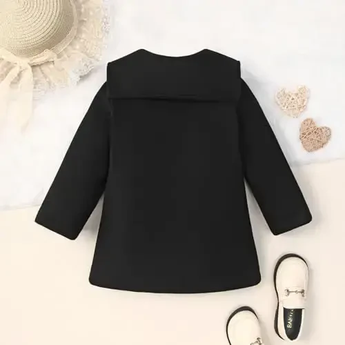 Goodplayer Baby Boy Girl Coat Toddler Pea Coat Fall Winter Jacket Outerwear for Baby Buttons Coat Clothes - 7