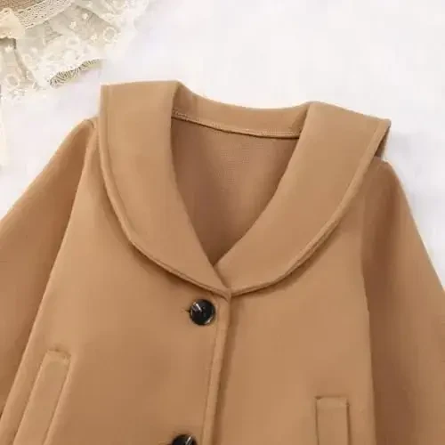 Goodplayer Baby Boy Girl Coat Toddler Pea Coat Fall Winter Jacket Outerwear for Baby Buttons Coat Clothes - 4