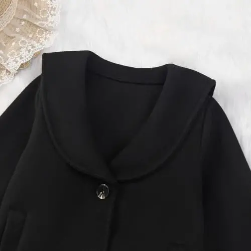 Goodplayer Baby Boy Girl Coat Toddler Pea Coat Fall Winter Jacket Outerwear for Baby Buttons Coat Clothes - 4