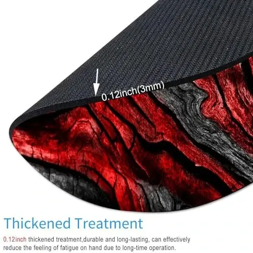 goodsprout and Red Woodgrain Round Mousepad, Personalized Custom Design Mouse Pads,Cute Waterproof Circular Non-Slip Rubber Base Small Mouse Pad, Mousepad for Laptop Computers - 3