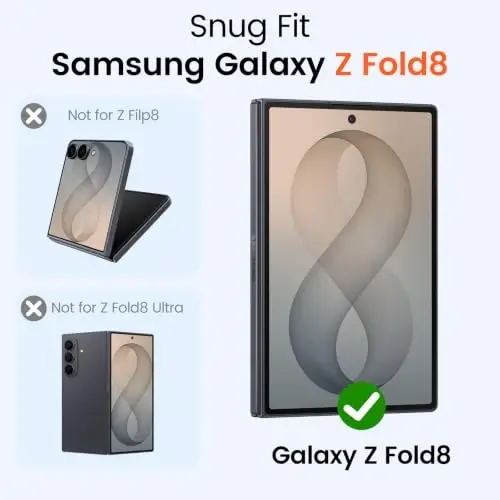 GOODVISH Magnetic for Samsung Z Fold 8 Case with Auto-Fit Hinge Protection | 2X Front Screen Protector, Durable&Sturdy&Smooth Touch, Anti-Slip Silicone Thin Slim Fit Case for Z Fold 8 wide, Grass Green - GOODVISH (1)