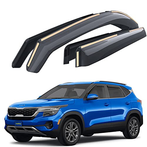 Goodyear Shatterproof in-Channel Window Deflectors for Kia Seltos 2021-2024, Rain Guards, Window Visors for Cars, Vent Deflector, Car Accessories, 4 pcs - GY007951 - 6