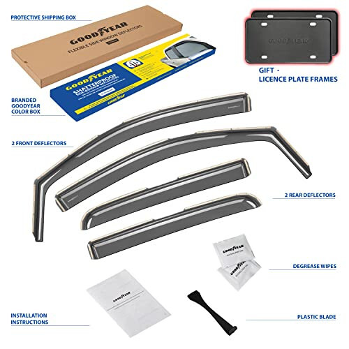 Goodyear Shatterproof in-Channel Window Deflectors for Kia Seltos 2021-2024, Rain Guards, Window Visors for Cars, Vent Deflector, Car Accessories, 4 pcs - GY007951 - 8