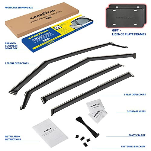 Goodyear Shatterproof in-Channel Window Deflectors for Kia Seltos 2021-2024, Rain Guards, Window Visors for Cars, Vent Deflector, Car Accessories, 4 pcs - GY007951 - 5