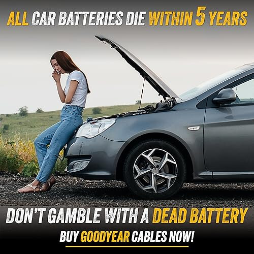 GOODYEAR – ULTRA RELIABLE Car Jumper Cables with DURABLE PVC CASE, Emergency Roadside Assistance, Works in EVERY WEATHER [4 GAUGE, 16 FT] - GOODYEAR (1)
