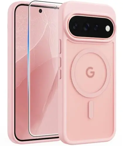 Google 11/11 Pro Kılıf için FNTCASE, Magsafe Uyumlu Açık Pembe | Ekran Koruyucu, Yarı Saydam Mat, 14FT Askeri Sınıf Düşme Koruması, Darbeye Dayanıklı Koruyucu Telefon Kılıfı, Açık Pembe 