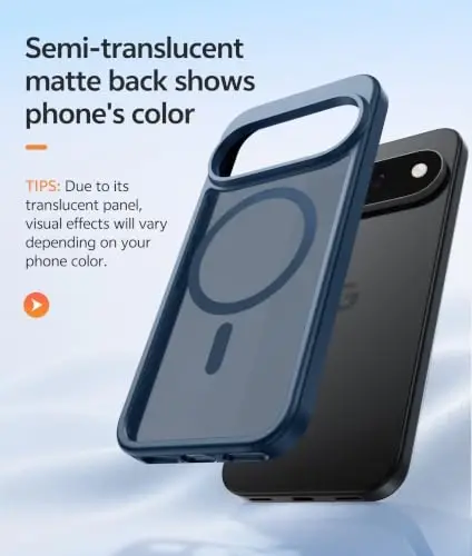 Google 11/11 Pro Kılıf için FNTCASE, Magsafe Uyumlu Mavi | Ekran Koruyucu, Yarı Saydam Mat, 14FT Askeri Sınıf Düşme Koruması, Darbeye Dayanıklı Koruyucu Telefon Kılıfı, Mavi - 4