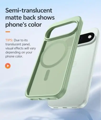 Google 11/11 Pro uchun FNTCASE g'ilof, Magsafe bilan mos keladi | Ekran himoyachisi, Yarim shaffof matli, 14FT harbiy darajadagi tushishdan himoya, Zarbga chidamli telefon g'ilofi, Och mox - 4