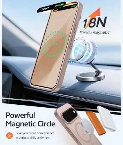 Google 11/11 Pro uchun FNTCASE g'ilofi, Magsafe bilan mos | Ekran himoyasi, Yarim shaffof mat, 14FT Harbiy darajadagi tushishdan himoya, Zarbaga chidamli telefon g'ilofi, Cho'l Oltini - FNTCASE (1)