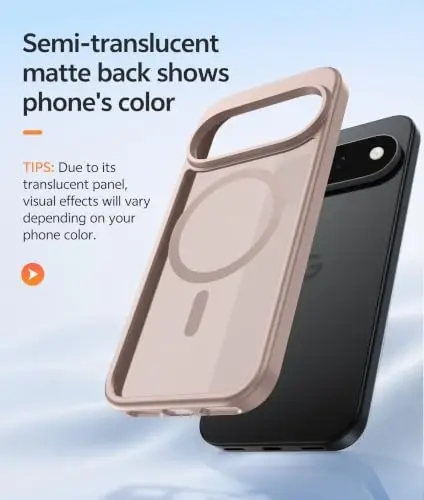 Google 11/11 Pro uchun FNTCASE g'ilofi, Magsafe bilan mos | Ekran himoyasi, Yarim shaffof mat, 14FT Harbiy darajadagi tushishdan himoya, Zarbaga chidamli telefon g'ilofi, Cho'l Oltini - 4