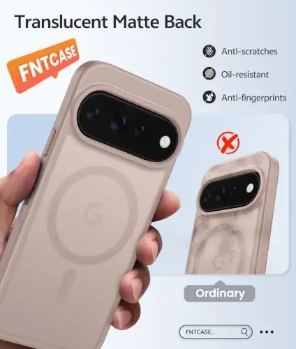 Google 11/11 Pro uchun FNTCASE g'ilofi, Magsafe bilan mos | Ekran himoyasi, Yarim shaffof mat, 14FT Harbiy darajadagi tushishdan himoya, Zarbaga chidamli telefon g'ilofi, Cho'l Oltini - 6