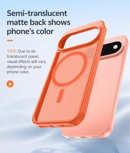 Google 11/11 Pro uchun FNTCASE g'ilofi, Magsafe bilan mos keladi, Olovrang | Ekran himoyasi, Shaffof matli, 14FT Harbiy darajadagi tushishdan himoya, Zarbga chidamli telefon g'ilofi, Olovrang - 4