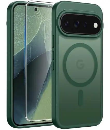 Google 11/11 Pro uchun FNTCASE g'ilofi, Magsafe bilan mos Yashil | Ekran himoyachisi, Yarim shaffof mat, 14FT Harbiy darajadagi tushishdan himoya, Zarbga chidamli telefon himoya g'ilofi, Yashil - 1