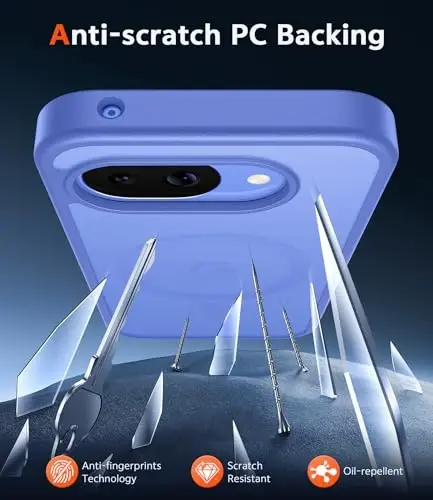 Google Pixel 10A uchun FNTCASE g'ilofi: Mat shaffof, ekran himoyachisi bilan, zarbaga chidamli, harbiy darajadagi himoya, TPU mustahkam korpus - 6.3 dyuym (Ultramarin) - 5