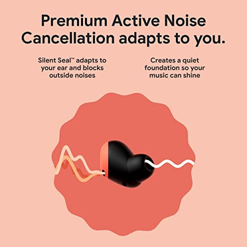 Google Pixel Buds Pro - Noise Canceling Earbuds - Up to 31 Hour Battery Life with Charging Case - Bluetooth Headphones - Compatible with Android - Coral - 2