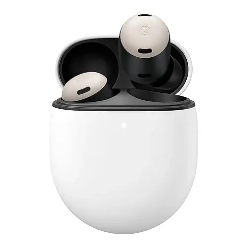 Google Pixel Buds Pro - Tovushni bekor qiluvchi quloqchinlar - Zaryadlash qutisi bilan 31 soatgacha batareya quvvati[2] - Bluetooth quloqchinlari - Android bilan mos - Chinni - GOOGLE