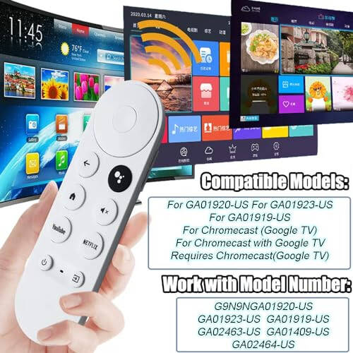 Upgrade Voice New Remote Control for Google TV Chromecast 4K Snow/HDTV, Voice Replacement Remote Control for Google TV G9N9N, GA01409-US, GA01919/20/23-US, GA02463-US, Streaming Media Player… - 5