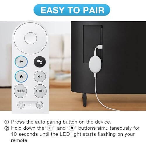 Upgrade Voice New Remote Control for Google TV Chromecast 4K Snow/HDTV, Voice Replacement Remote Control for Google TV G9N9N, GA01409-US, GA01919/20/23-US, GA02463-US, Streaming Media Player… - 4
