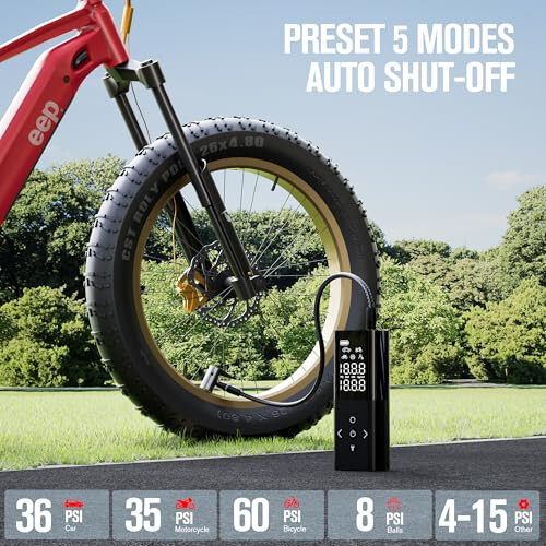 GOOLOO AP150 Shina nasosi Portativ havo kompressori, 2X Tezroq 150PSI Simsiz havo nasosi Avtomobil shinalari uchun avtomatik o'chirish, Avtomobil, Mototsikl, Velosiped, To'p uchun raqamli bosim o'lchagichli portativ shina nasosi - 3