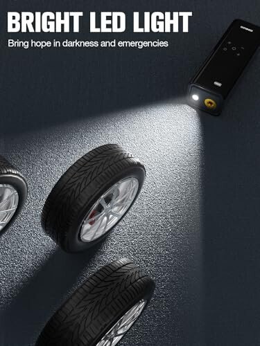 GOOLOO GT150 Tire Inflator Portable Air Compressor，4X Faster 150PSI Cordless Air Pump for Car Tires with Tire Pressure Gauge, Smart Electic Tire Pump with Auto-Shutoff for Pickup, Motor, Bike，Balls - 6