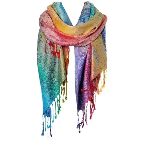 Goood Times Fashion Women's Silk Scarf Luxury Satin Shawl Wraps - 1