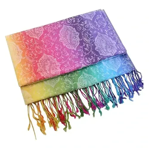 Goood Times Fashion Women's Silk Scarf Luxury Satin Shawl Wraps - 8