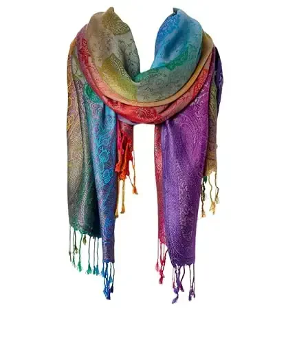 Goood Times Fashion Women's Silk Scarf Luxury Satin Shawl Wraps - 1