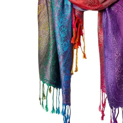 Goood Times Fashion Women's Silk Scarf Luxury Satin Shawl Wraps - 2