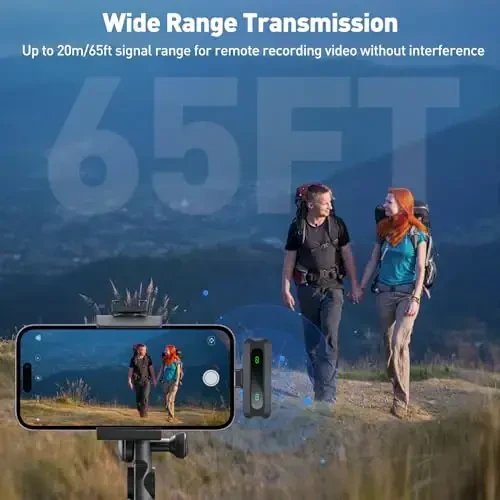 GoorDik Wireless Lavalier Microphone for iPhone Recording Clip-on Mini Mic for iPhone/for iPad Video Recording with Rotatable Clip&Denoise Recording, Portable Mic Set for Content Creators - 5