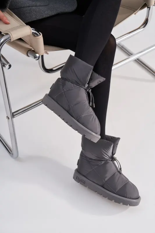 Goose Down Unisex Boot Metallic Series Sonic Silver - Gray - FLUFIE