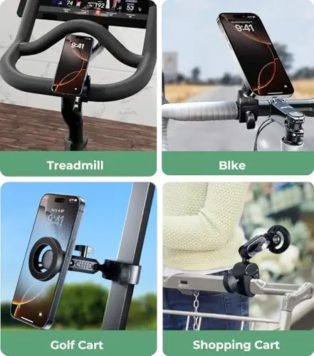 【Gooseneck Extension, Multi Angle】MagSafe uchun magnit telefon ushlagichi, Bir qo'l bilan ishlash, Bolalar aravachasi, iPhone 16, Sport zal, Yugurish yo'lakchasi, Xarid qilish aravachasi, Velosipedlar, Qo'l panjaralari uchun eng yaxshi aksessuar - MODAZONE (1)
