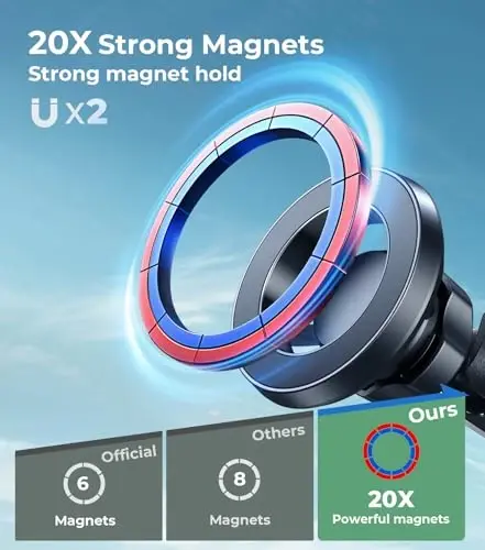 【Gooseneck Extension, Multi Angle】MagSafe uchun magnit telefon ushlagichi, Bir qo'l bilan ishlash, Bolalar aravachasi, iPhone 16, Sport zal, Yugurish yo'lakchasi, Xarid qilish aravachasi, Velosipedlar, Qo'l panjaralari uchun eng yaxshi aksessuar - 4