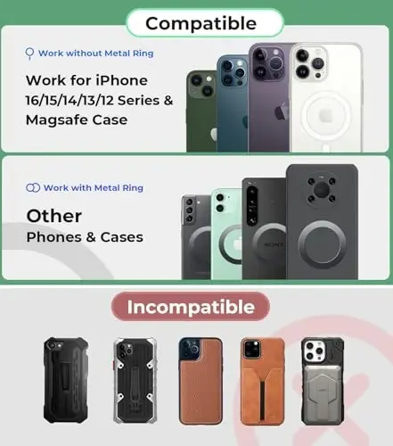 【Gooseneck Extension, Multi Angle】MagSafe uchun magnit telefon ushlagichi, Bir qo'l bilan ishlash, Bolalar aravachasi, iPhone 16, Sport zal, Yugurish yo'lakchasi, Xarid qilish aravachasi, Velosipedlar, Qo'l panjaralari uchun eng yaxshi aksessuar - 7