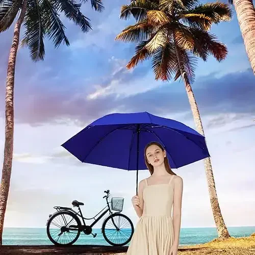 Goothdurs Compact Travel Umbrella Windproof Portable Folding Automatic Umbrellas - 3