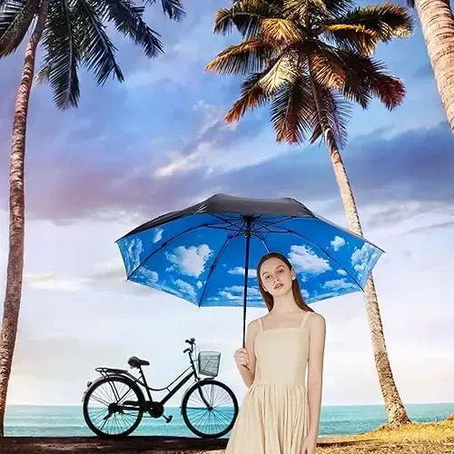 Goothdurs Compact Travel Umbrella Windproof Portable Folding Automatic Umbrellas - 3